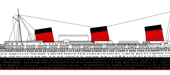 Ship SS Normandie [Ocean Liner] (1935) - drawings, dimensions, pictures